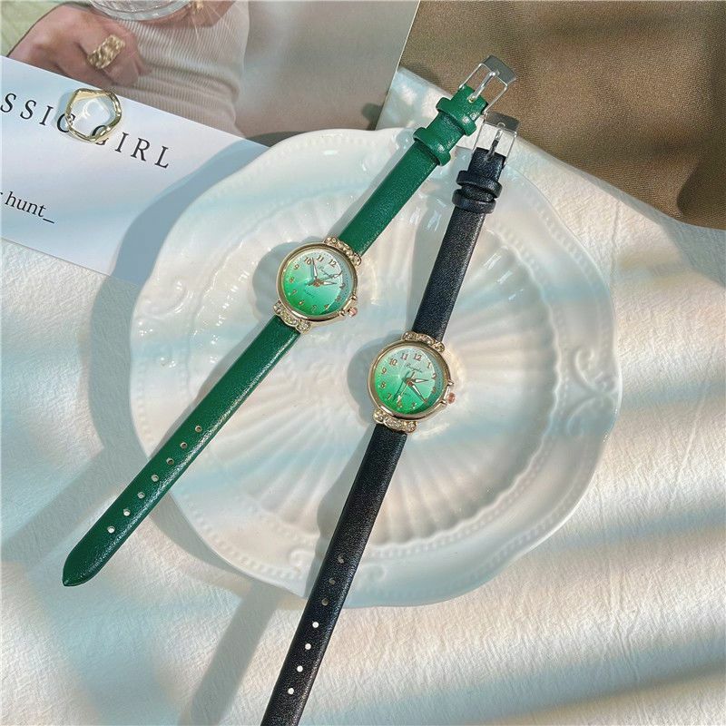 Relojes de cuarzo con diamantes de imitación para niños, reloj coreano Simple, resistente al agua, estilo Harajuku, regalo de cumpleaños