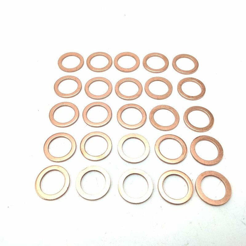 25Pcs Copper Oil Drain Plug Gasket Washers for Mercedes Benz C/CLA/GLA/SL 16-17 007603-014106