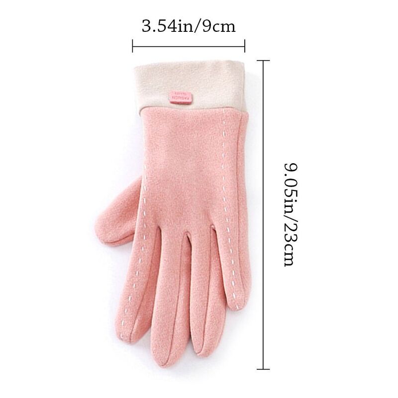 Thicken Touch Screen Gloves Winter Warm Elastic Velvet Gloves Soft Thermal Cycling Mitten Men Women