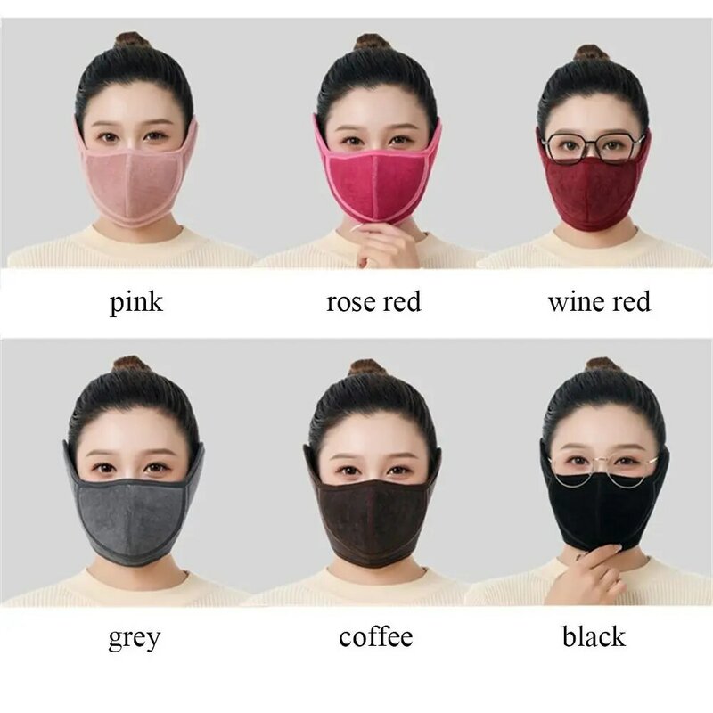 Cold-proof Half Face Mask Daily Warm Windproof Mouth Cover Open Breathable Corduroy Neck Warmer Winter