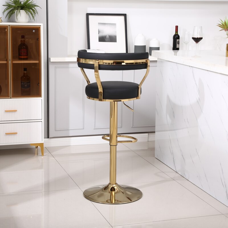 Eleganckie i wygodne krzesła do jadalni z oparciem i podnóżkiem do blatu kuchennego (1 sztuka w kartonie)