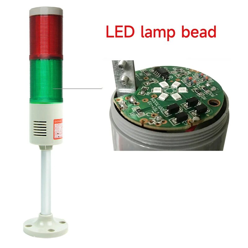 YASONG-LED Luzes de emergência estroboscópicas, IP44 impermeável Tower Light, Beacon Warnig Light com 90dB Sound, LTA-505J-2