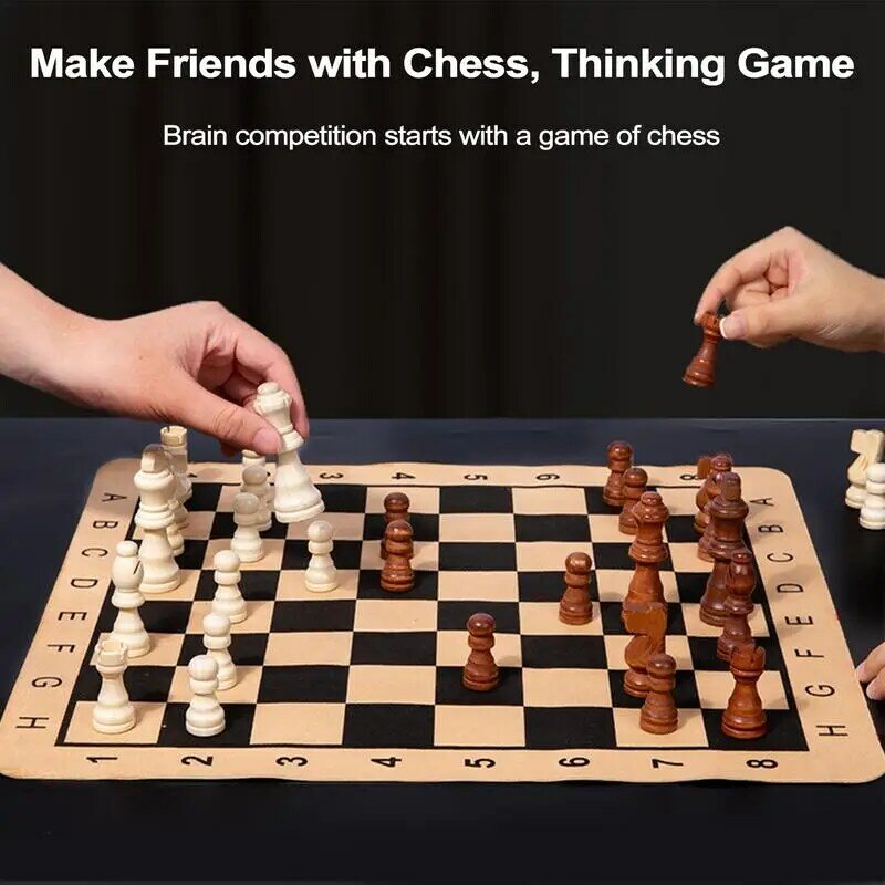 2 w 1 zestaw drewnianych szachów przenośne gry w szachy interaktywne zabawki edukacyjne dla dzieci dorosłych dekoracyjne gry planszowe prezenty