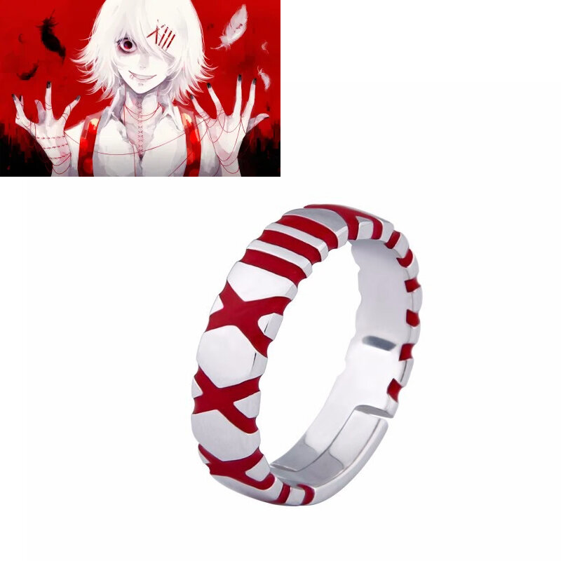 Anime Tokyo Ghoul Rings Cosplay Juzo Suzuya Rei Adjustable Ring Prop Jewelry Gift