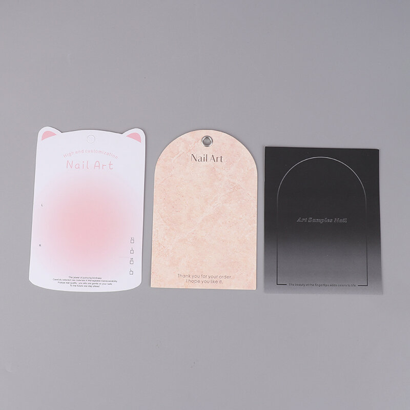 10 PCS Press-On Nail Packaging Display Handmade False Nail Design Swatch Show Card Manicure Sample Display Salon