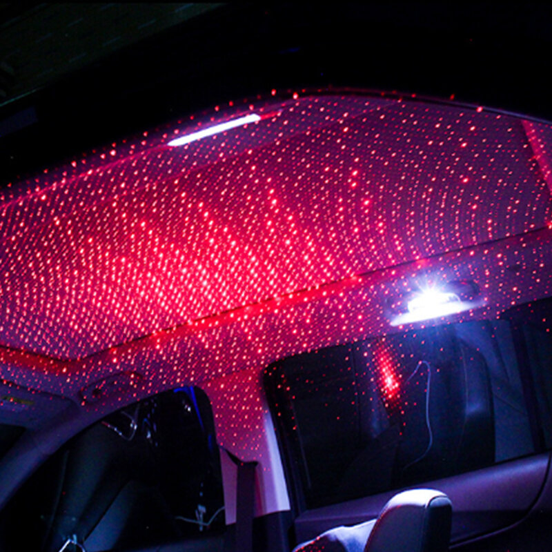 Миниатюрный светодиодный светильник на крышу автомобиля, ночник с проектором звезд, атмосферная лампа с галактикой, USB для автомобильного потолочного декора, подключи и работай