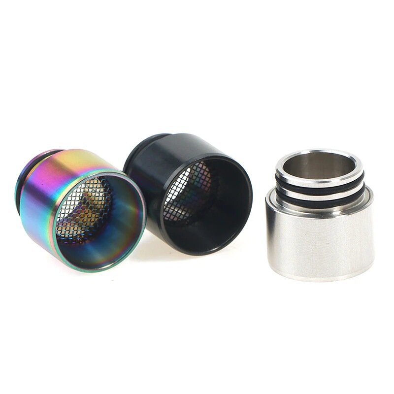 810 Metal Drip Wide with Mesh Screen Caliber MTL Stainless Steel Suction Straw Joint Mouthpiece