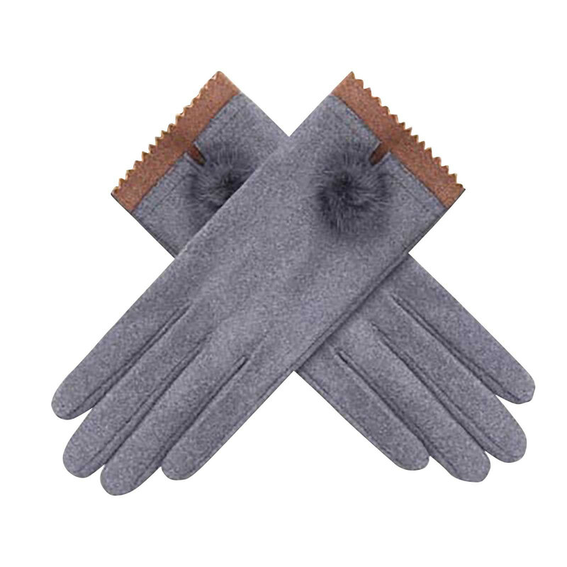 Sarung tangan wanita, wanita Plus beludru tebal tetap hangat kasual tahan angin musim dingin kulit Y2k untuk wanita elegan