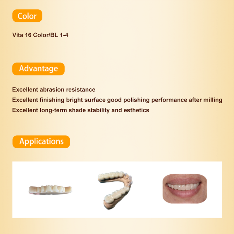 Lodden bloque de PMMA multicapa Dental, sistema abierto de 98MM para laboratorio CAD/CAM, Material de resina Dental para dentistas