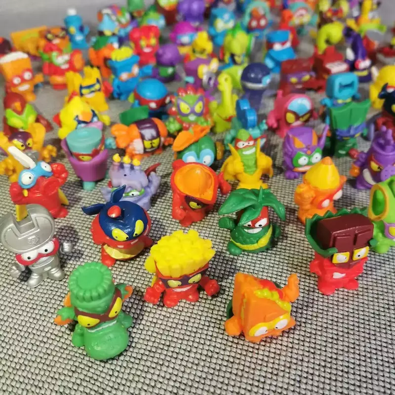 Figuras de acción originales de Superzings, juguetes de colección de basura de 3CM, modelo de Superthings, regalos para niños, 10-50 piezas