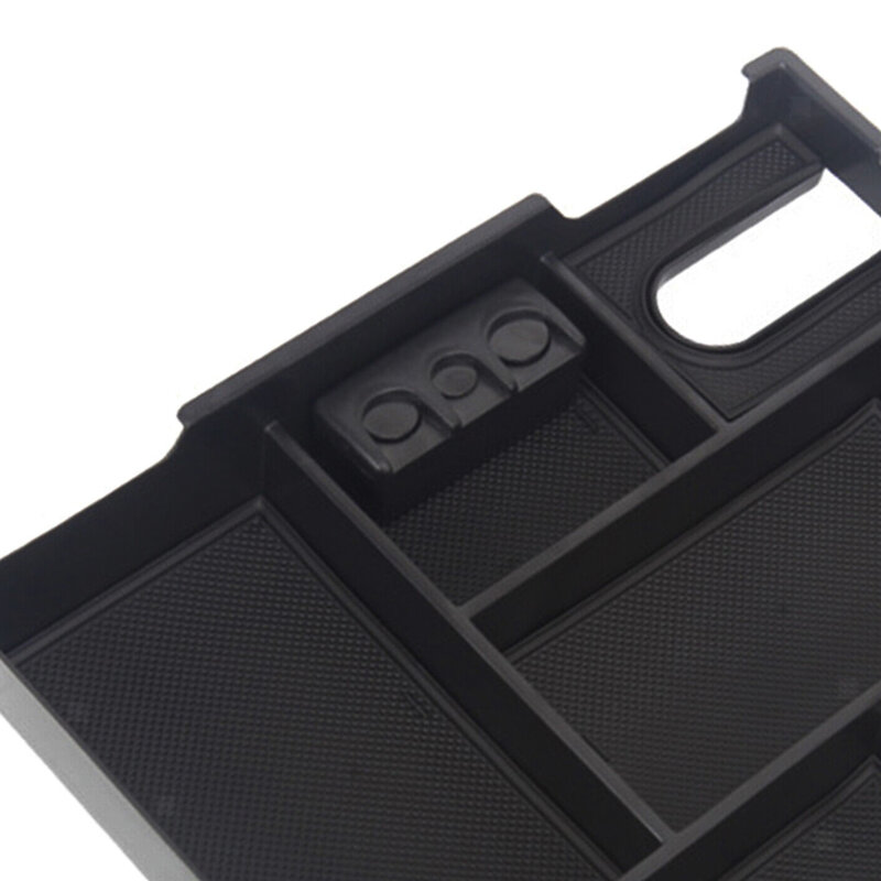 Car Interior Center Console Armrest Storage Box Organizer Tray Fit for Toyota Tundra 2014 2015 2016 2017 2018 2019 Black Plastic