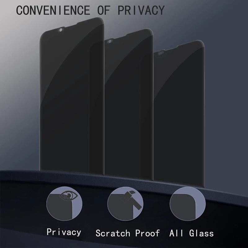 Protetor de Tela Anti-Espião Vidro, Cobertura Completa Privacidade, iPhone 13, 12, 14 Pro Max, Mini XS, 8 Plus, 11, 15, X, XR