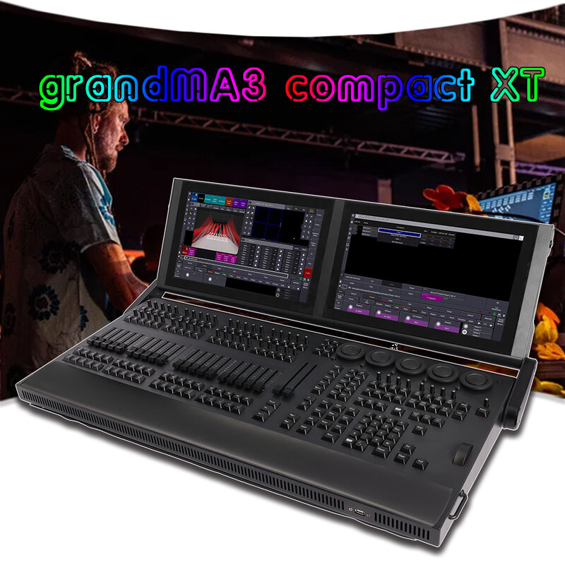 Touchscreen Command Wing GrandMA3 Controller, Conectar Software para DMX Moving Head Lighting, versão mais recente, 250 000 Parâmetros