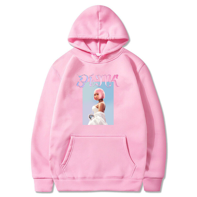 Sudadera con capucha de Nicki Minaj para hombre y mujer, ropa de calle de manga larga con capucha, color rosa, Friday 2, 2024