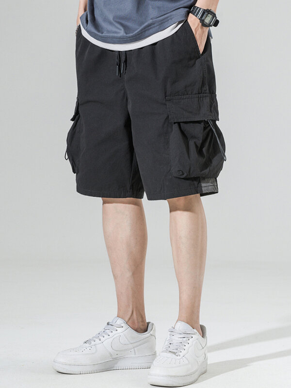 Pantaloncini Cargo uomo estate grandi tasche tempo libero Baggy confortevole stile giapponese Streetwear All-match Techwear Joggers Workout Chic