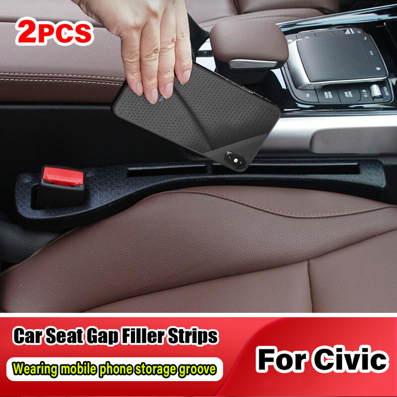 Car Seat Gap Filler Side Seam Plug Strip Styling Seat Gap Leak-proof Filling Strip For Honda Civic 8th Gen CRV HRV Fit Accord 7