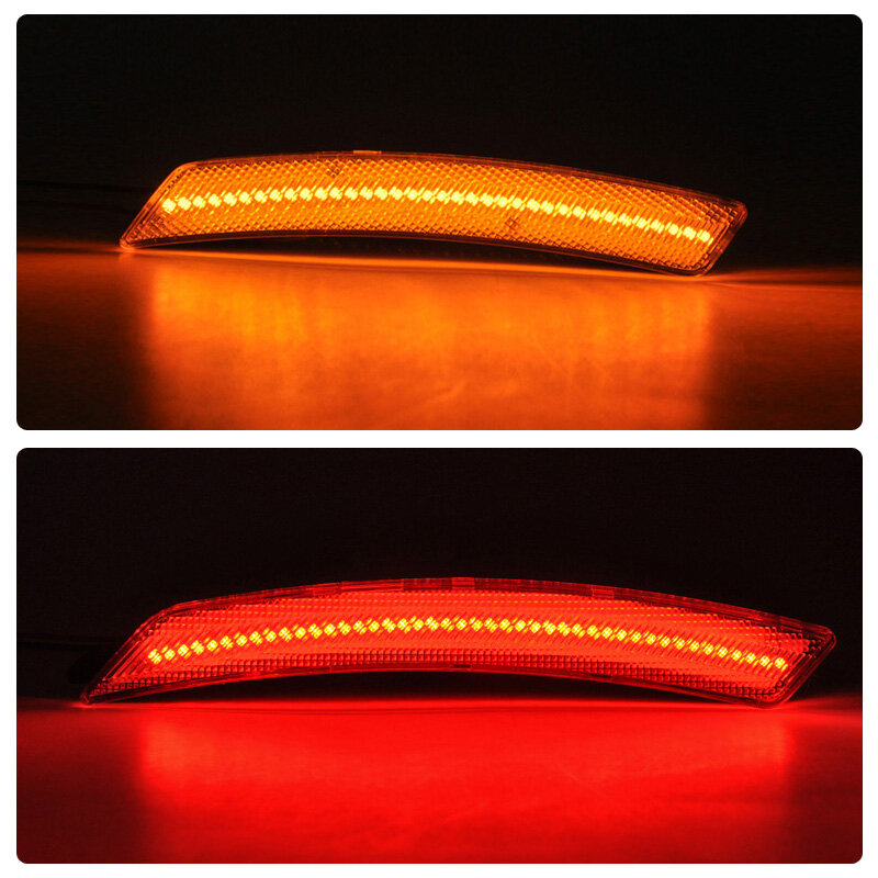 4 pçs lente clara frente âmbar traseiro vermelho led lado marcador conjunto da lâmpada para mini cooper r55 r56 r57 r58 r59 r60 r61 luzes de estacionamento