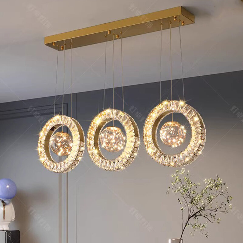 dekoracja domu Lampy wiszące, luksusowy kryształowy żyrandol do salonu, jadalnia Lampa wisząca, lampa sufitowa, oświetlenie wewnętrzne
