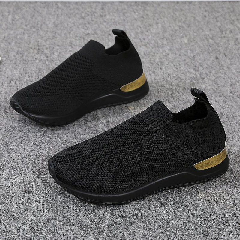 Weave Mesh Shoes for Women 2022 Fashion Mujer Sneakers Spring Summer Slip on Ladies Platform Socks Shoes Light Vulcanized Shoes