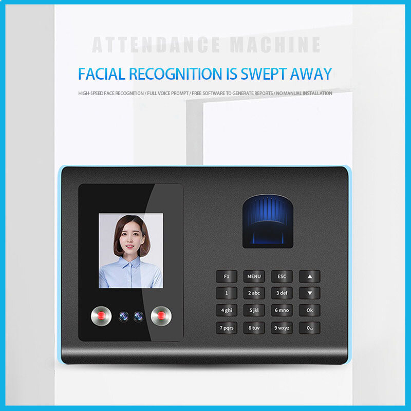 Macchina per carte del tempo di riconoscimento facciale YK-FA01 Face Sign-In Machine impronta digitale facciale All-In-One dipendente Punch In Device