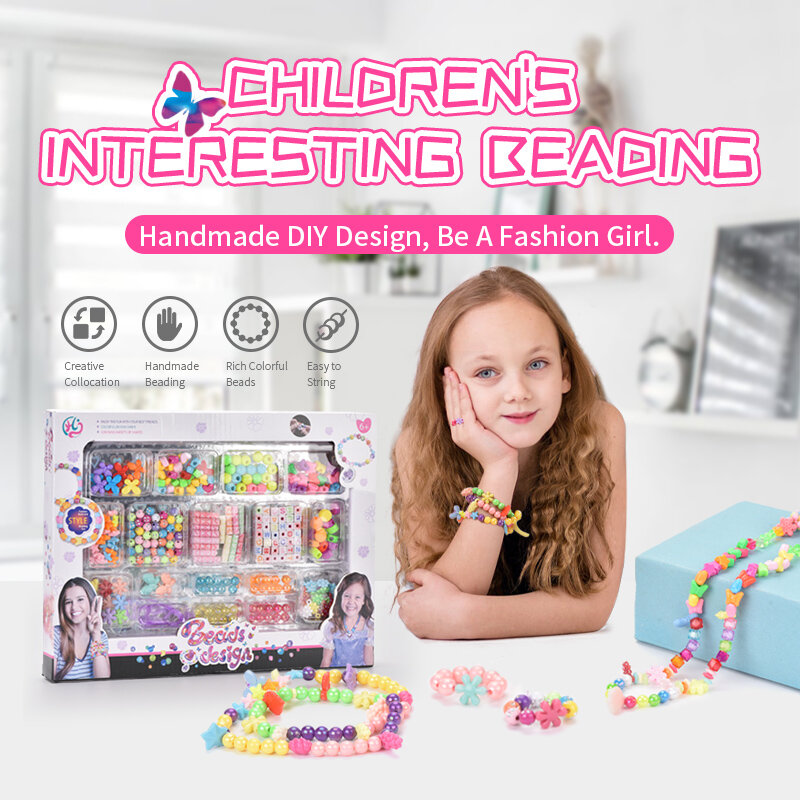 Детский браслет из бисера, набор игрушек «сделай сам», роскошный набор аксессуаров ручной работы для девочек, игрушки для девочек