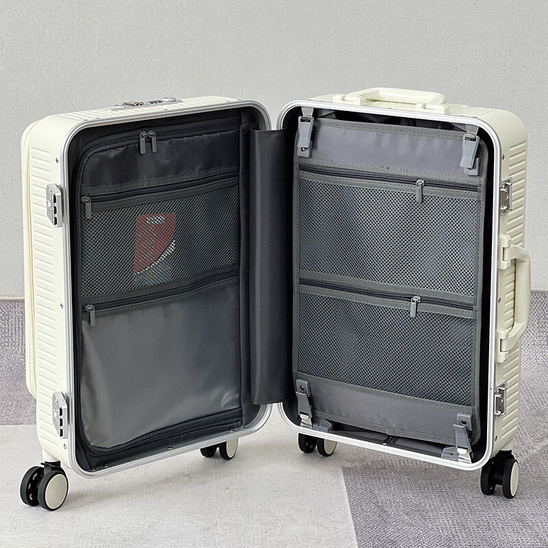 Wielofunkcyjny walizka damski PLUENLI z przednią pokrywą