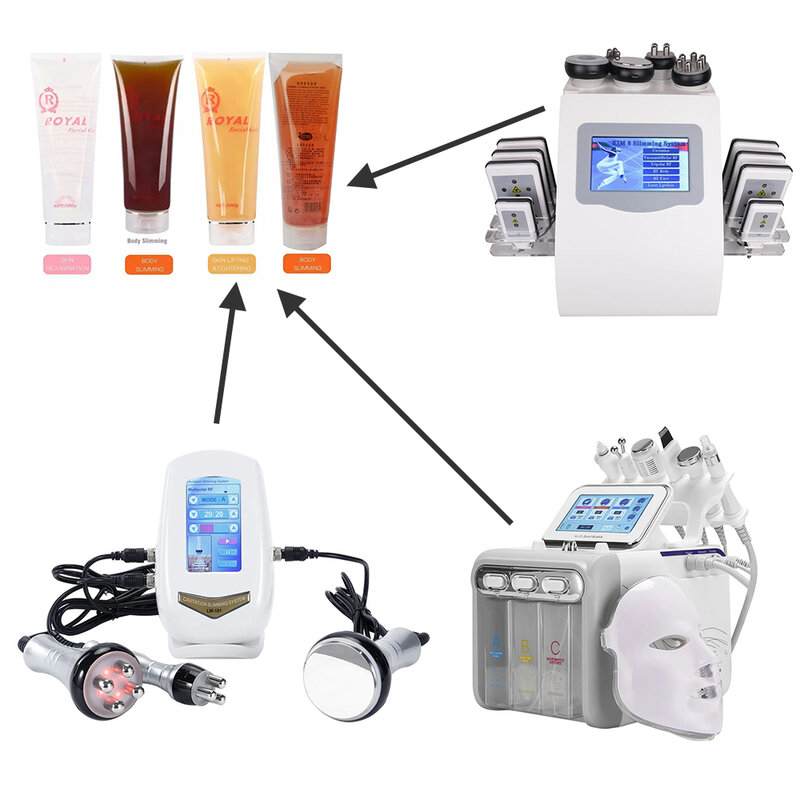 Gel ultrasónico para cavitación 40K RF, máquina de belleza adelgazante corporal, Gel conductor de radiofrecuencia para dispositivo quemagrasas RF, 300g