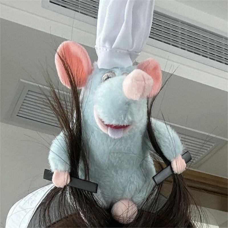 YHJ Ratatouille 신상 만화 봉제 인형 머리띠, 창의적이고 귀엽고 넓은 머리띠, 머리핀, 뜨거운 머리 장식, 소녀 선물