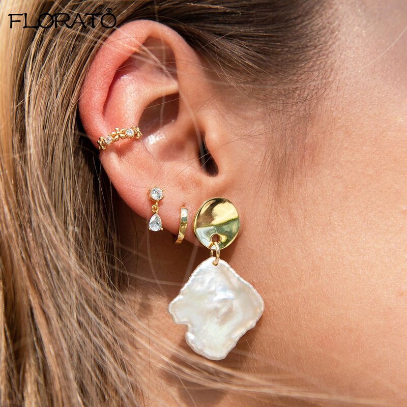 925 Sterling Silver Needle Fashion Droplet ciondolo piccoli orecchini Multicolor zircone orecchini per le donne nuovi gioielli Piercing