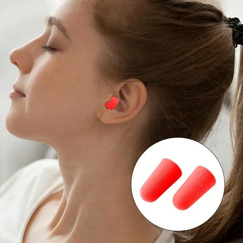 Noise Cancelling Ear Plugs Super Soft 2pcs Reusable Hearing Protection Comfortable Ear Plugs Soft Noise Cancelling Earplugs