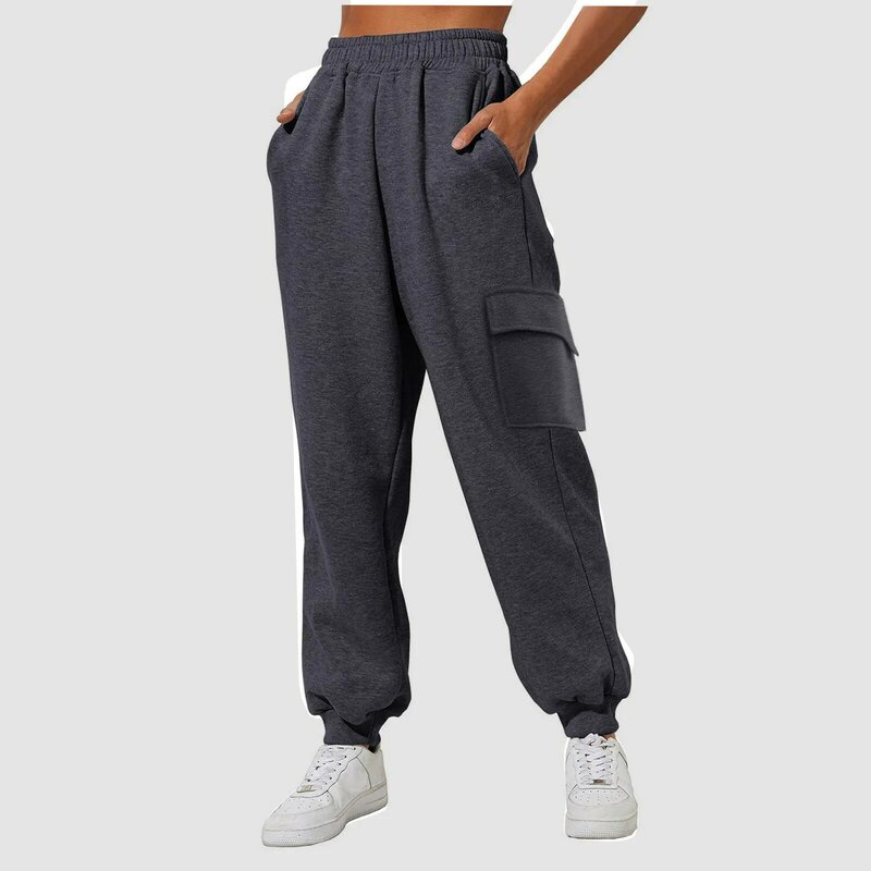 Women's Thin High Waisted Loose Sweatpants Comfortable High Waisted Jogging Women Drawstring Pants Fleece Pants Women Short