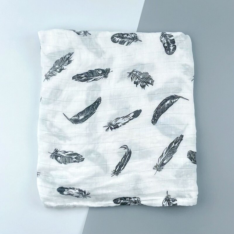 ผ้าใยไผ่ผ้ามัสลิน120x110ซม. ผ้าผ้าเช็ดตัวอาบน้ำเด็กทารก selimut Bayi Baru lahir นุ่มผ้ากอซห่อตัวทารกถุงนอน