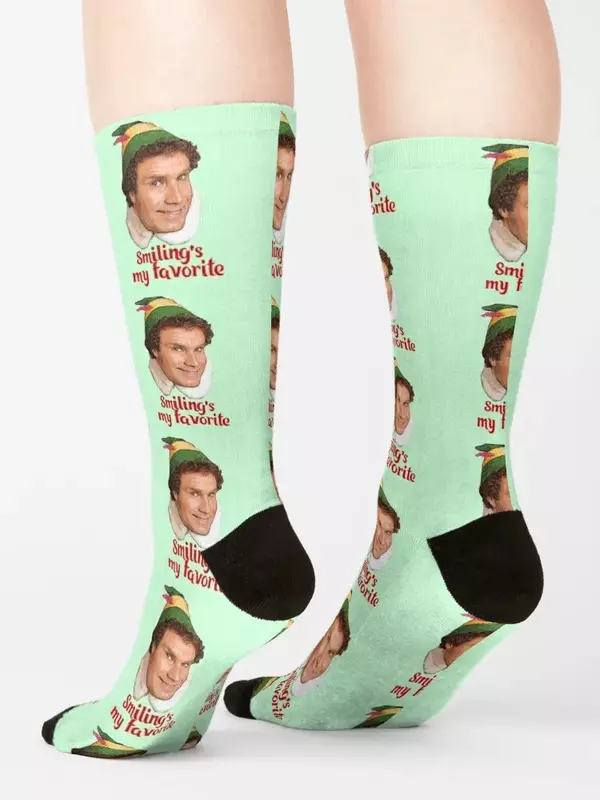 Смайлик мой любимый Бадди эльф Феррелл из фильма рождественские носки короткие теннисные дизайнерские роскошные женские носки мужские
