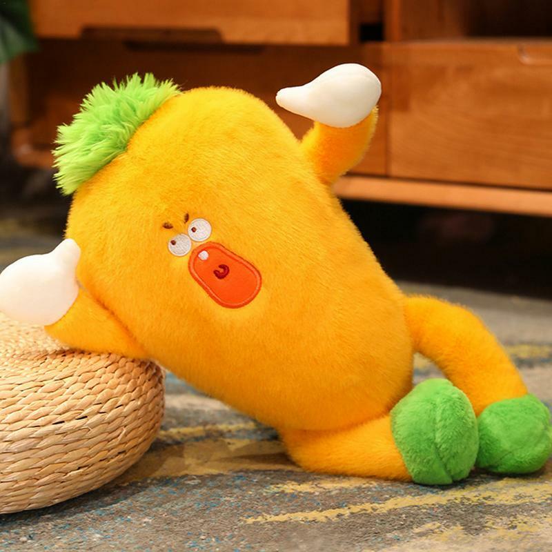 Brinquedo de pelúcia de plantas de desenhos animados para crianças, travesseiro macio recheado, cenoura vegetal simulação engraçada, brinquedos macios recheados, presente, 30 cm, 45cm