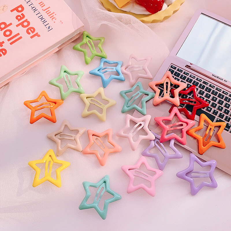 10 Stks/set Koreaanse Candy Color Star Haarspeld Zoete Kinderen Pentagram Haarclips Voor Baby Meisjes Hoofddeksels Kids Haaraccessoires