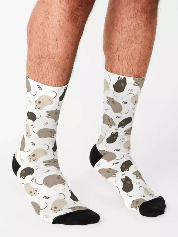 Rat pattern Socks retro hiphop Novelties Socks Men's Women's