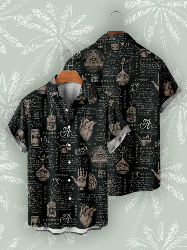 Chemises Hawaïennes Décontractées à Manches Courtes pour Homme, Streetwear, Vintage, de Plage, Y2k, Haute Qualité, Été