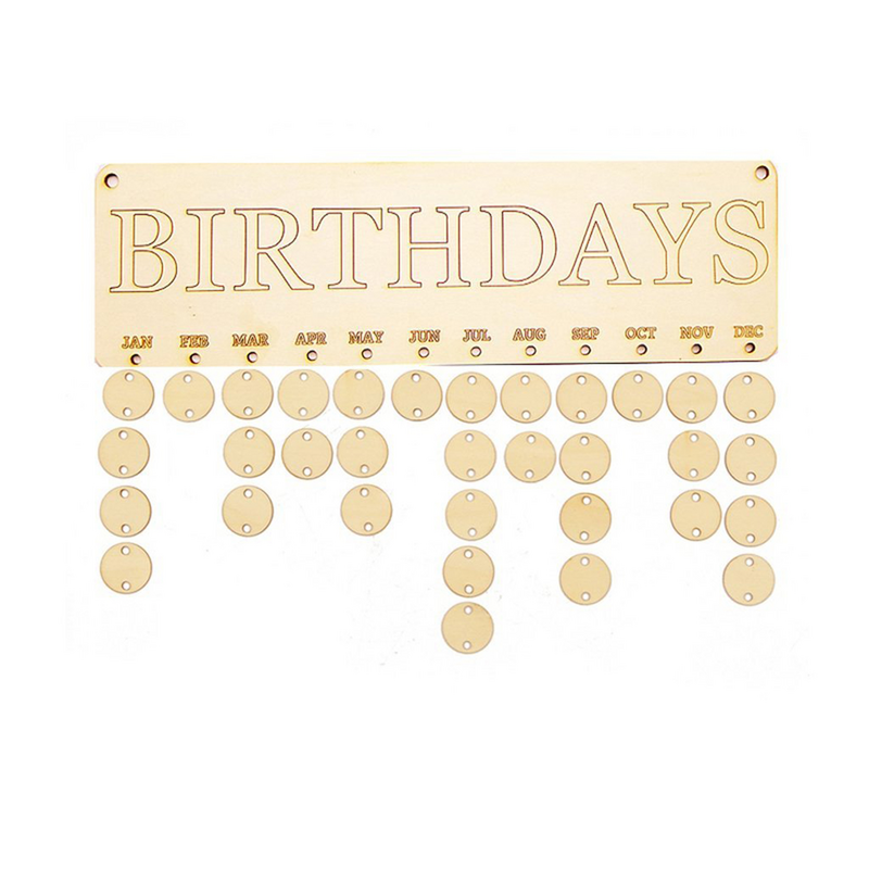 Подвесная деревянная доска с надписью на день рождения, праздничное напоминание на день рождения, календари «сделай сам», подарок для дома, украшение, A50