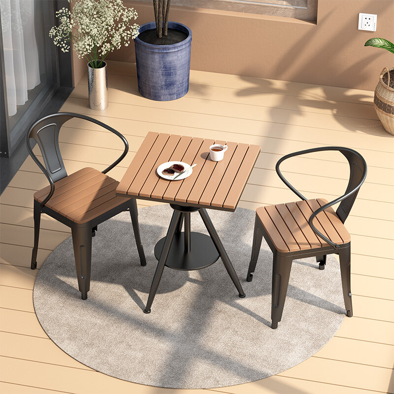 Juegos de mesa de centro de té cuadrados, taburete de madera maciza, silla de diseñador, mesa de centro minimalista, sala de estar, muebles modernos