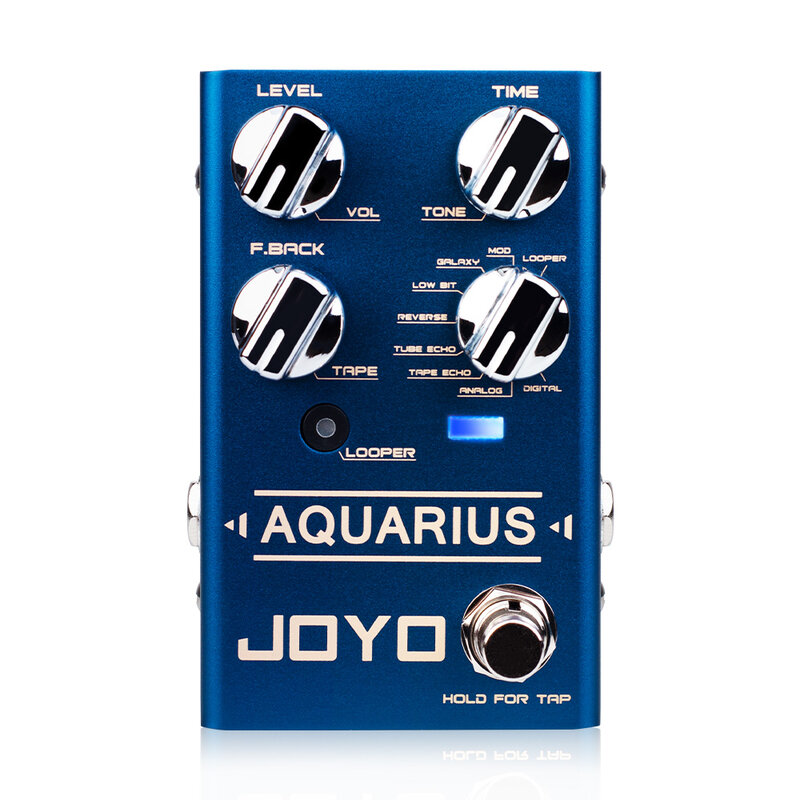 JOYO R-07 AQUARIUS Delay Looper Effect Guitar Pedal 8 Digital Delay Effect 5 Minutes Recording Time Looper Function Guitar Pedal