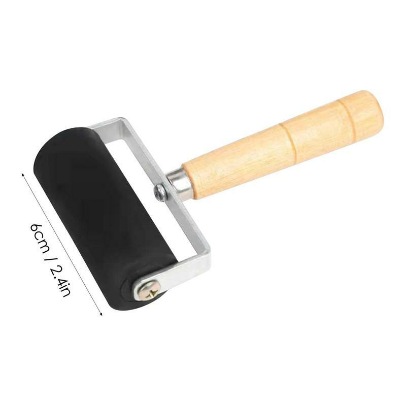 Rubber Roller Printmaking Rubber Roller With Wooden Handle Stamping Tool Paint Roll Painting Tools with 3 Size ﻿