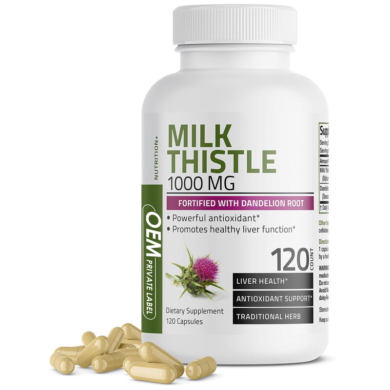 120 Pcs Natural Milk Thistle Extract Liver Nourishing And Liver Protecting Capsule Helps Repair Supports Liver Detoxification
