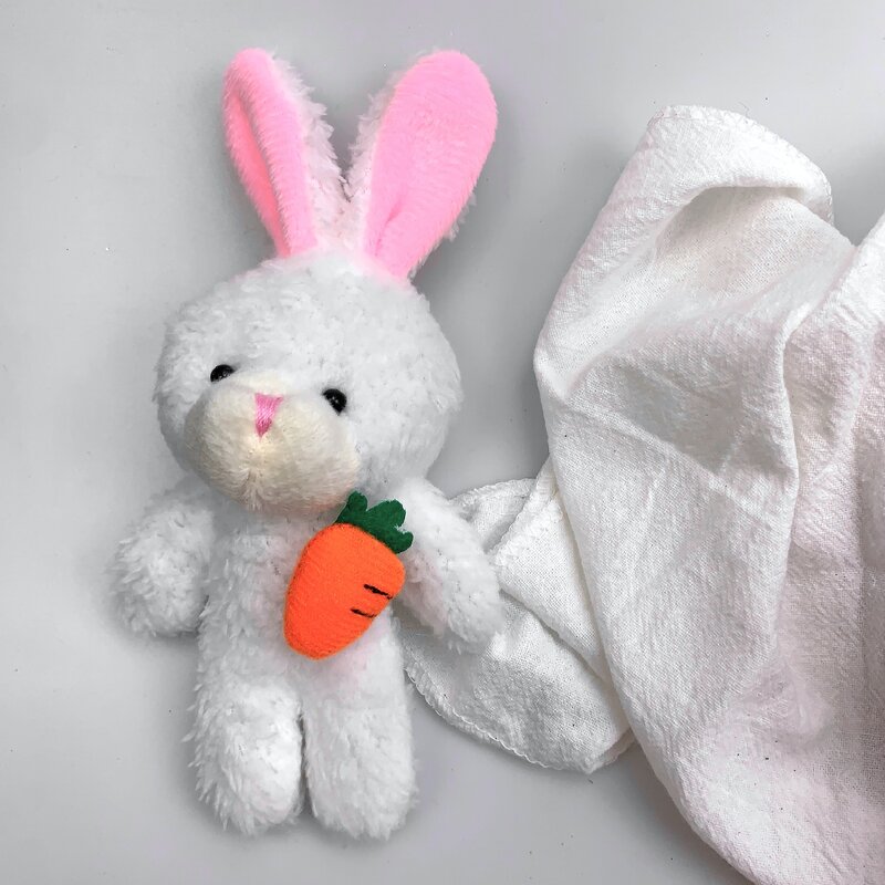 Jouet en peluche lapin kawaii pour fille, carotte, lapin, pendentif porte-clés beurre, jouet en peluche pour fille, pendentif sac à dos, cadeau pour enfants, 15cm