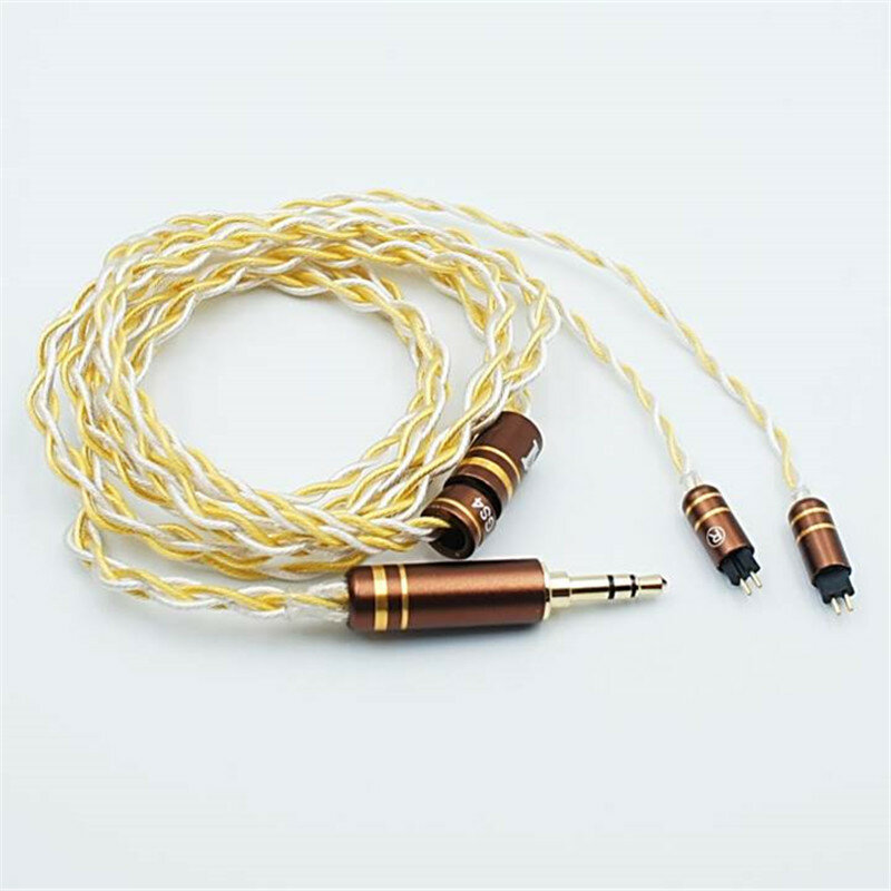 Iss Audio GS4 4 udostępnia 18K pozłacane i OCC posrebrzane hybrydowe MMCX/2Pin 0.78mm audiofilskie ulepszony kabel do słuchawek