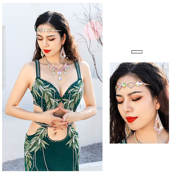 Belly Dance Accessory Headwear Diamond-Studded Head Chain Oriental Dancing Female  Temperament Performance High-End Accessories