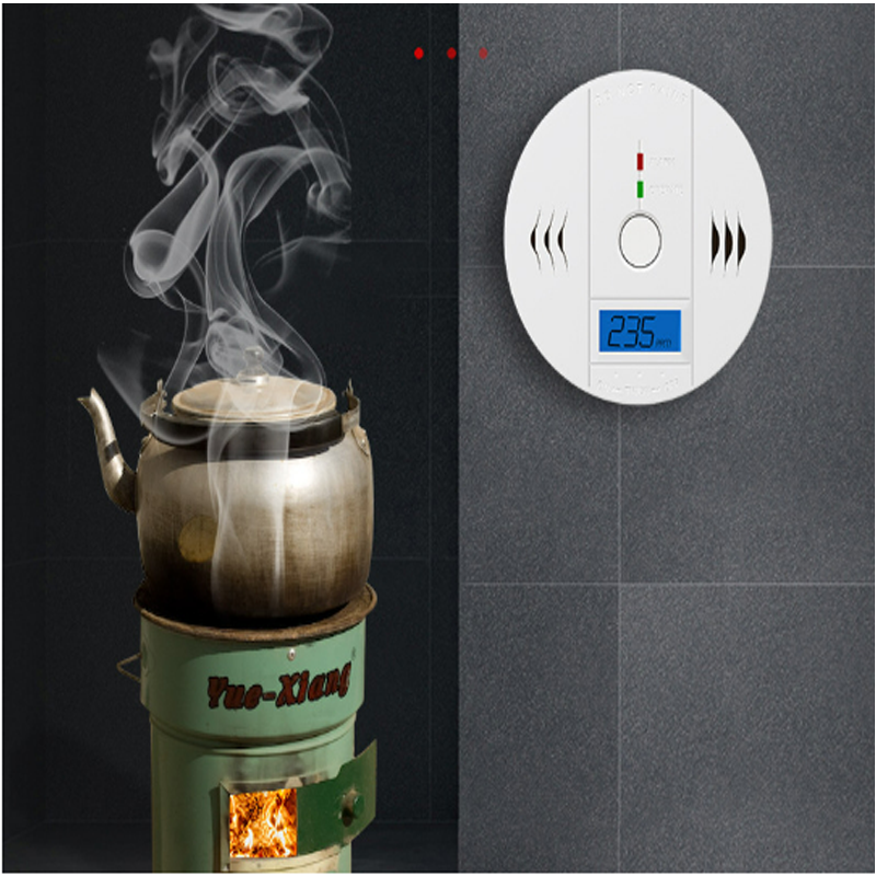 Carbon monoxide alarm, CO detection alarm, household coal stove honeycomb soot detection LED alarm