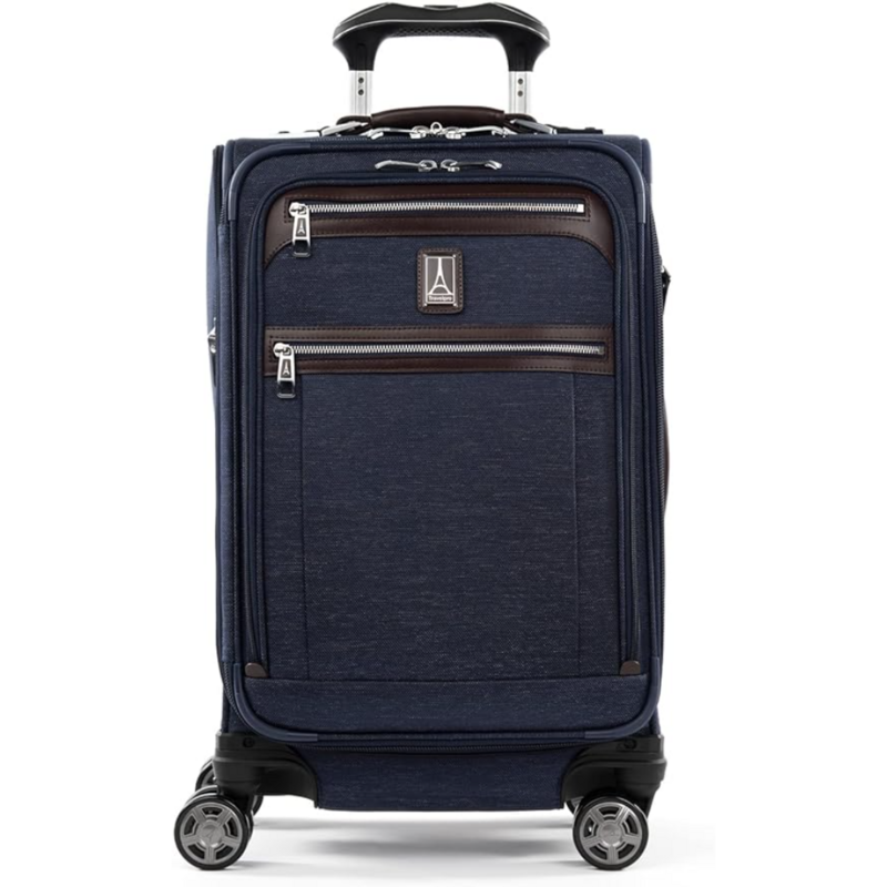 Travelpro Platinum Elite Softside Expandable Carry on Luggage, 8 Wheel Spinner Suitcase, USB Port, Suiter, Carry On 21-Inch