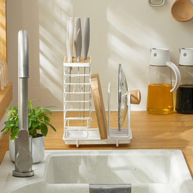 Wielofunkcyjny nóż stojak na noże kuchenna deska do krojenia metalowe stojaki na sztućce wstawiane zbiornik blokowe