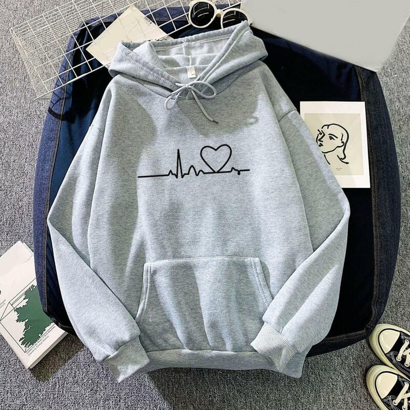 Women's Casual Hoodies Autumn Winter New Tricolor Colorblock Letter Print Round Neck Long Sleeve Femininas Pullover Sweater