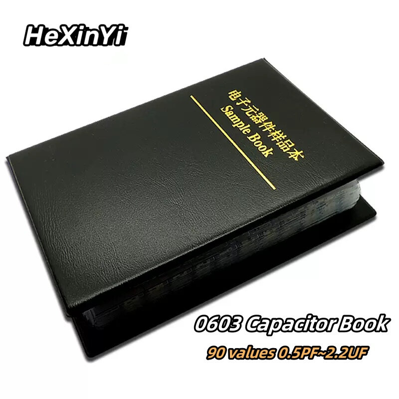 0603 capacitor book, 90 types, each with 25 chip capacitors, experimental book, sample book